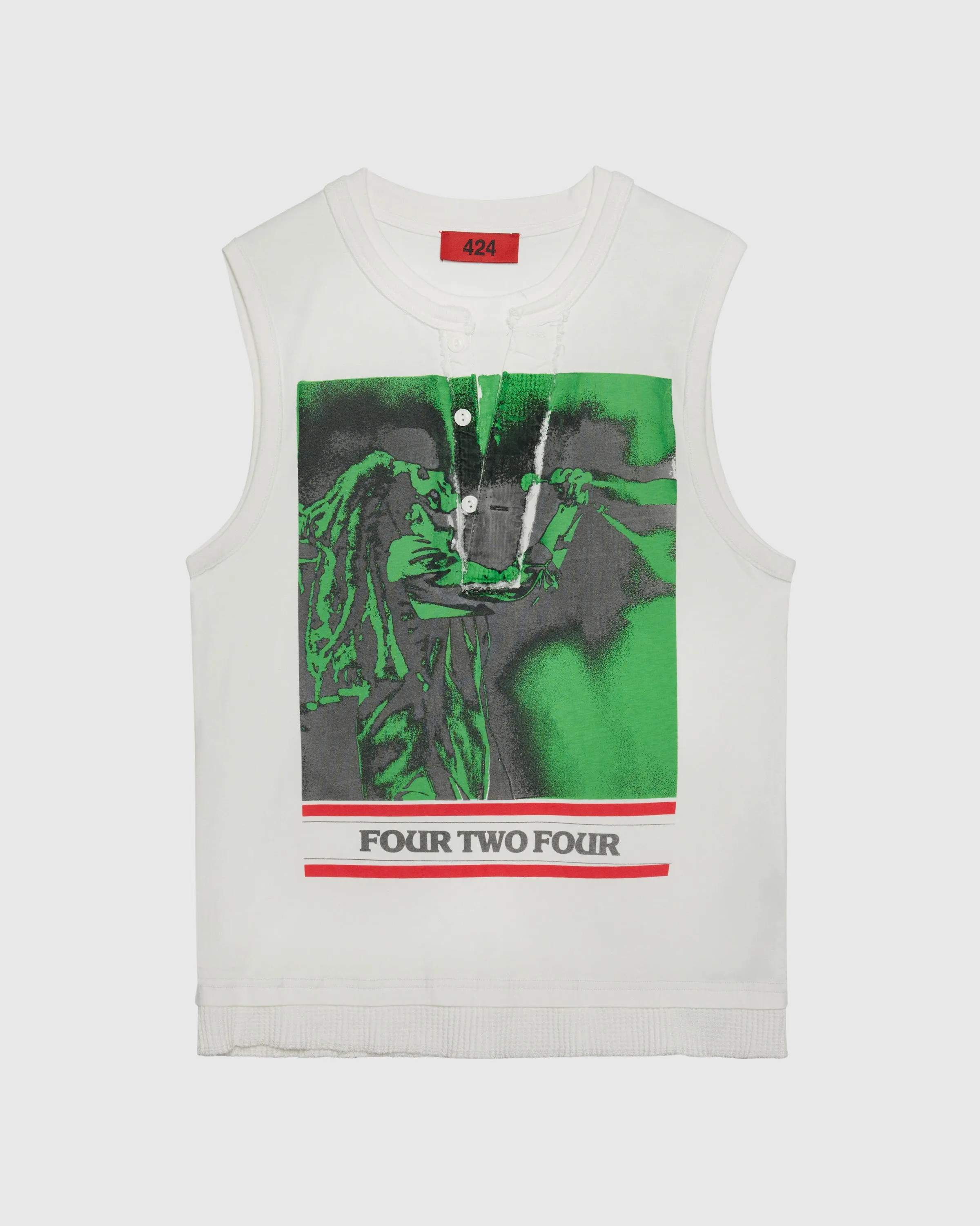 BOB MARLEY GREEN GRAPHIC TEE IN SALT WHITE sold by 424