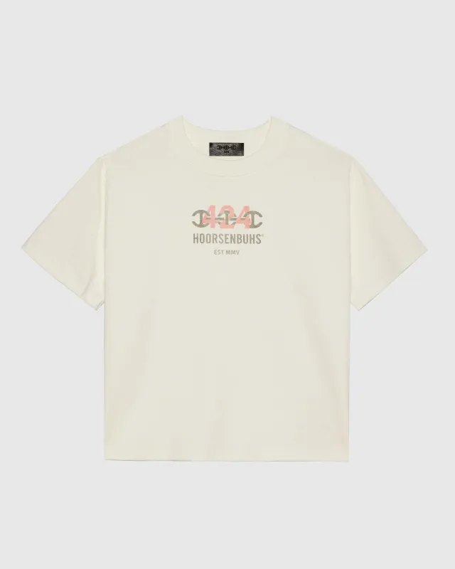 LIGHTWEIGHT CROPPED TEE IN SALT WHITE made by 424