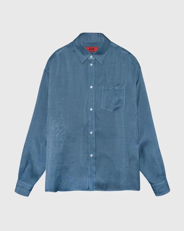 SILK SHIRT - AVIO MICRO CHECK made by 424