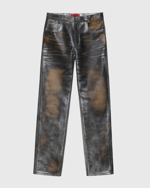 424 LEATHER FIVEPOCKET - SILVER made by 424