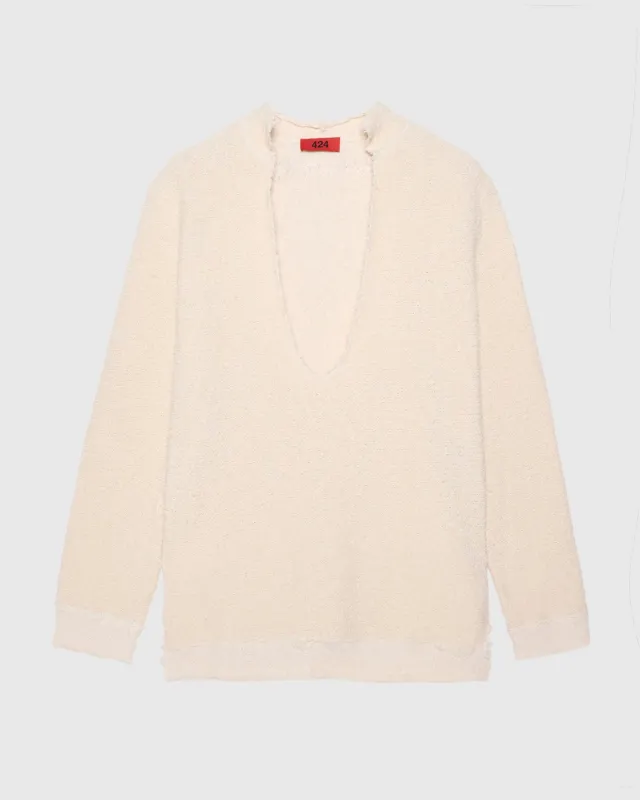 SWEATER - NATURAL made by 424