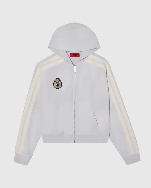 CREST HOODIE - COLD GRAY made by 424