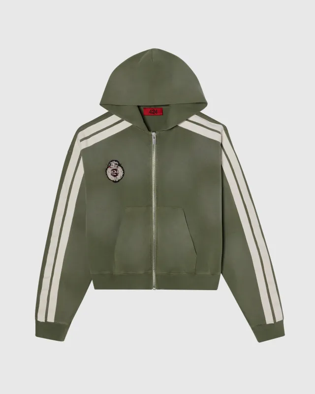 CREST HOODIE - SAGE GREEN made by 424