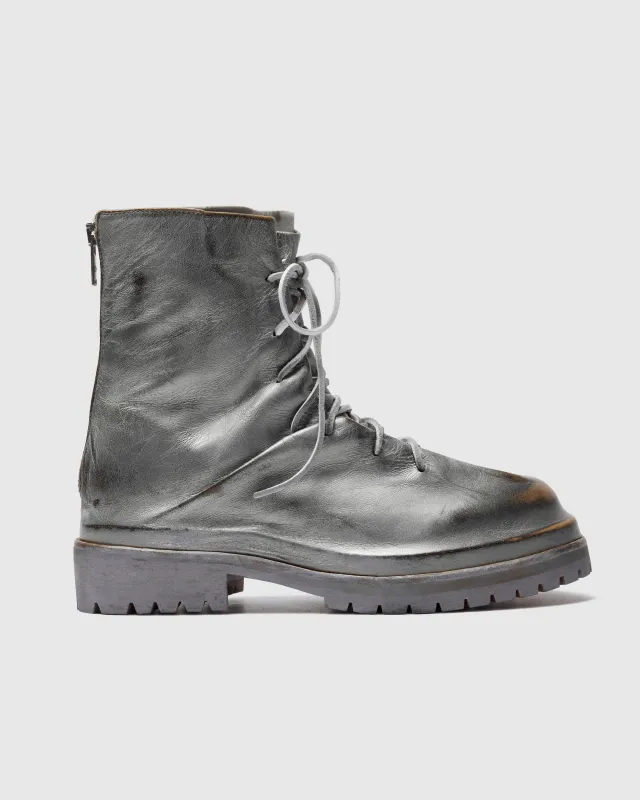 LACED UP BOOT - SILVER made by 424