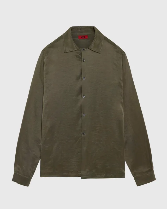 CUPRO SHIRT - OLIVE GREEN made by 424