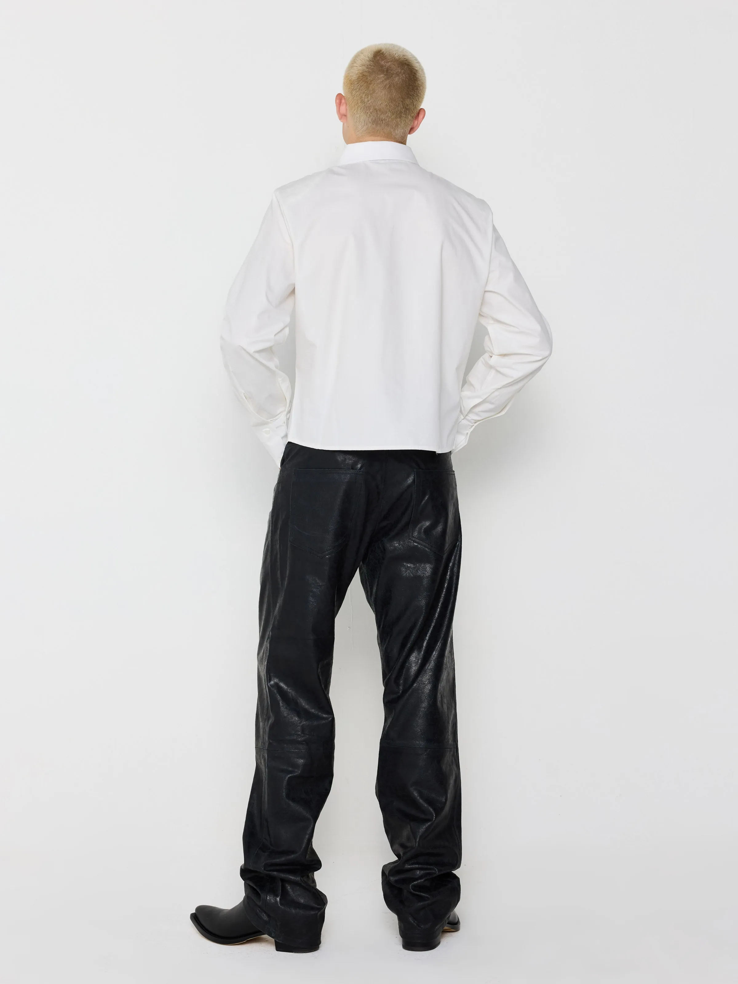 Cropped Shirt in White sold by 424 product image thumbnail 4