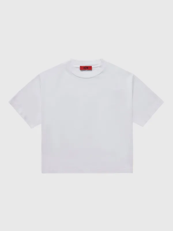 Cropped Alias T-Shirt in White made by 424
