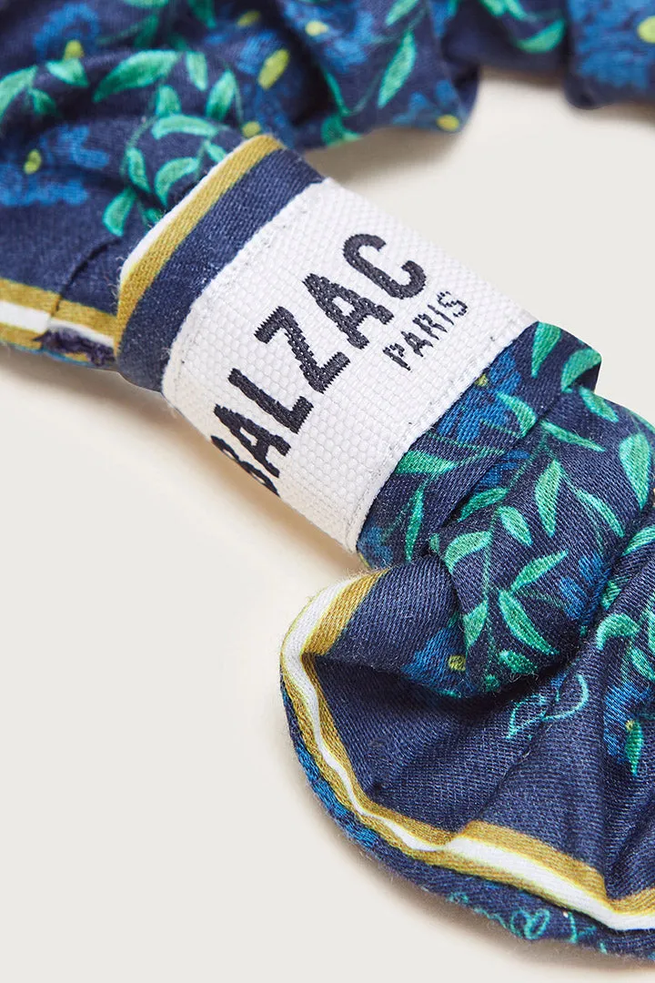 Scrunchie Journey blue bouquet print sold by Balzac Paris product image thumbnail 2