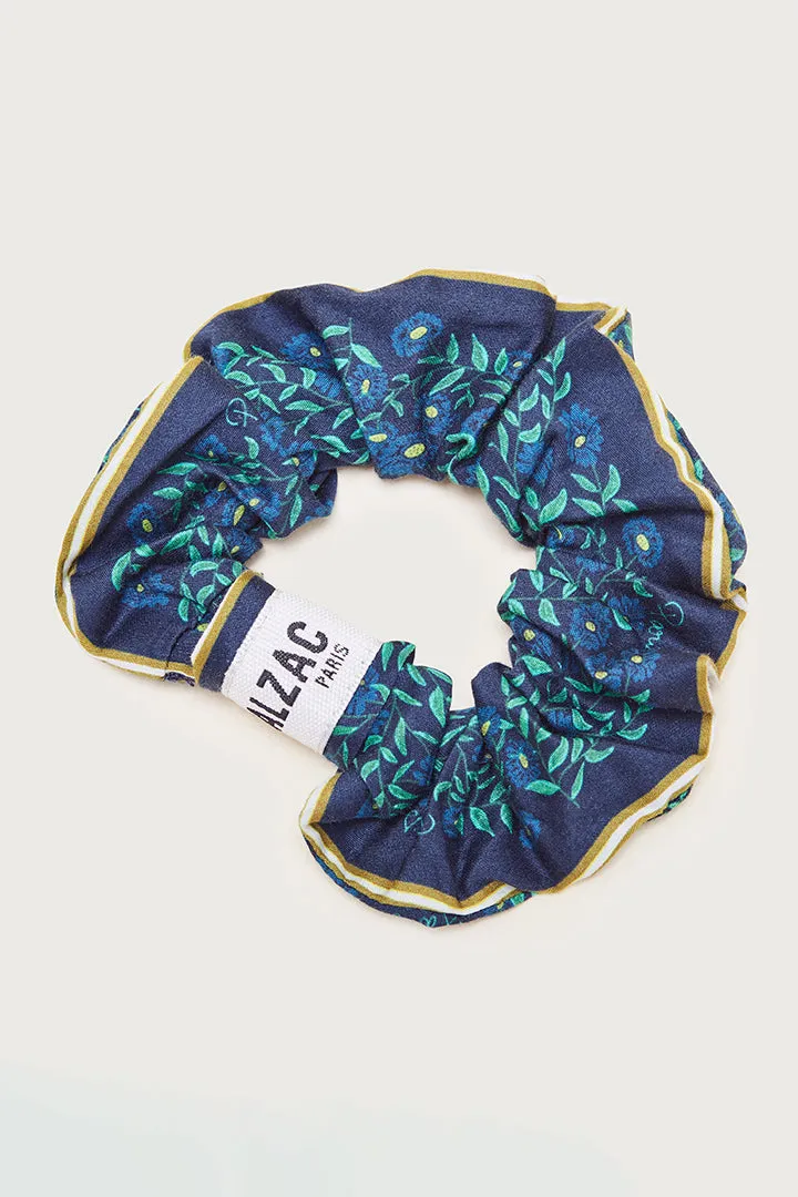 Scrunchie Journey blue bouquet print sold by Balzac Paris