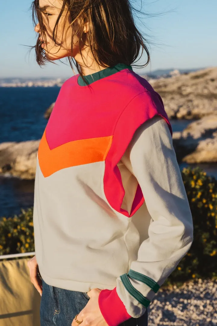 Fabulous pink and orange sweatshirt sold by Balzac Paris product image thumbnail 2