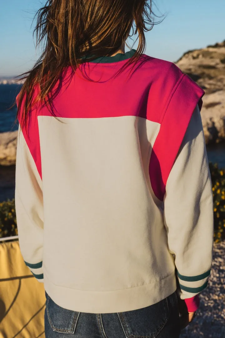 Fabulous pink and orange sweatshirt sold by Balzac Paris product image thumbnail 3