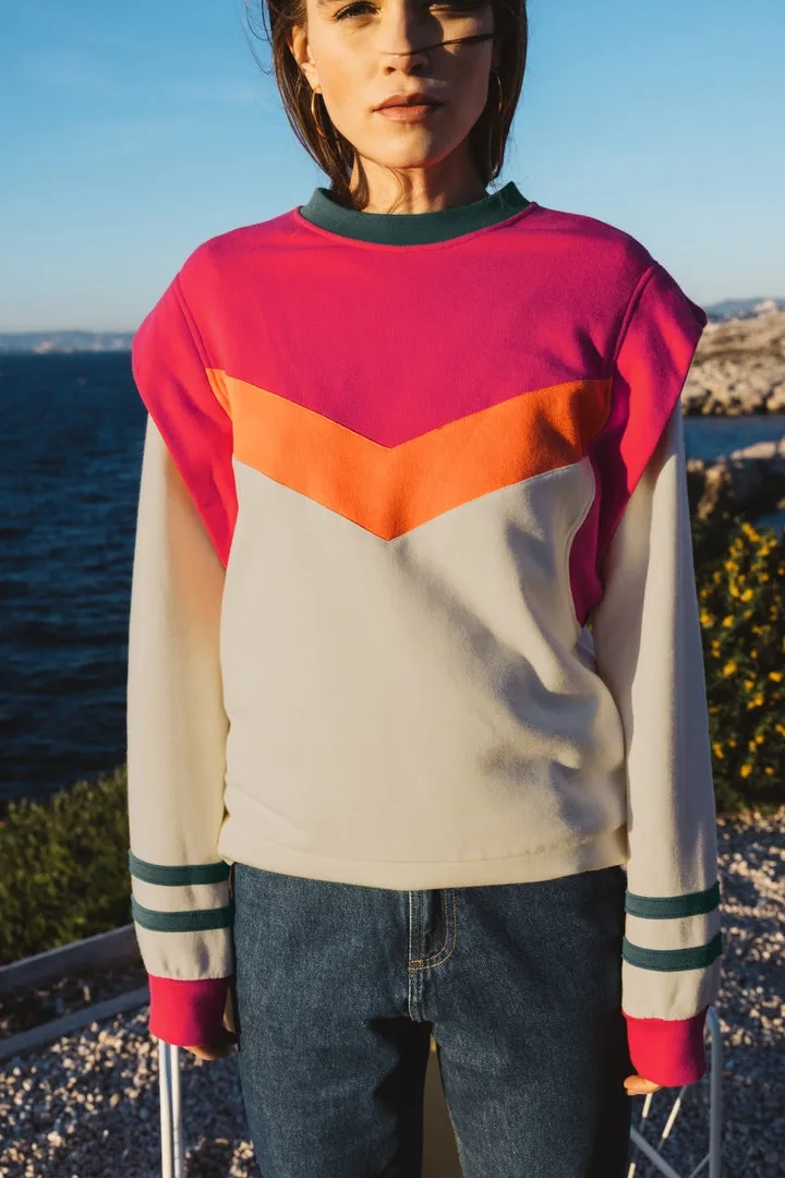 Fabulous pink and orange sweatshirt sold by Balzac Paris product image thumbnail 4