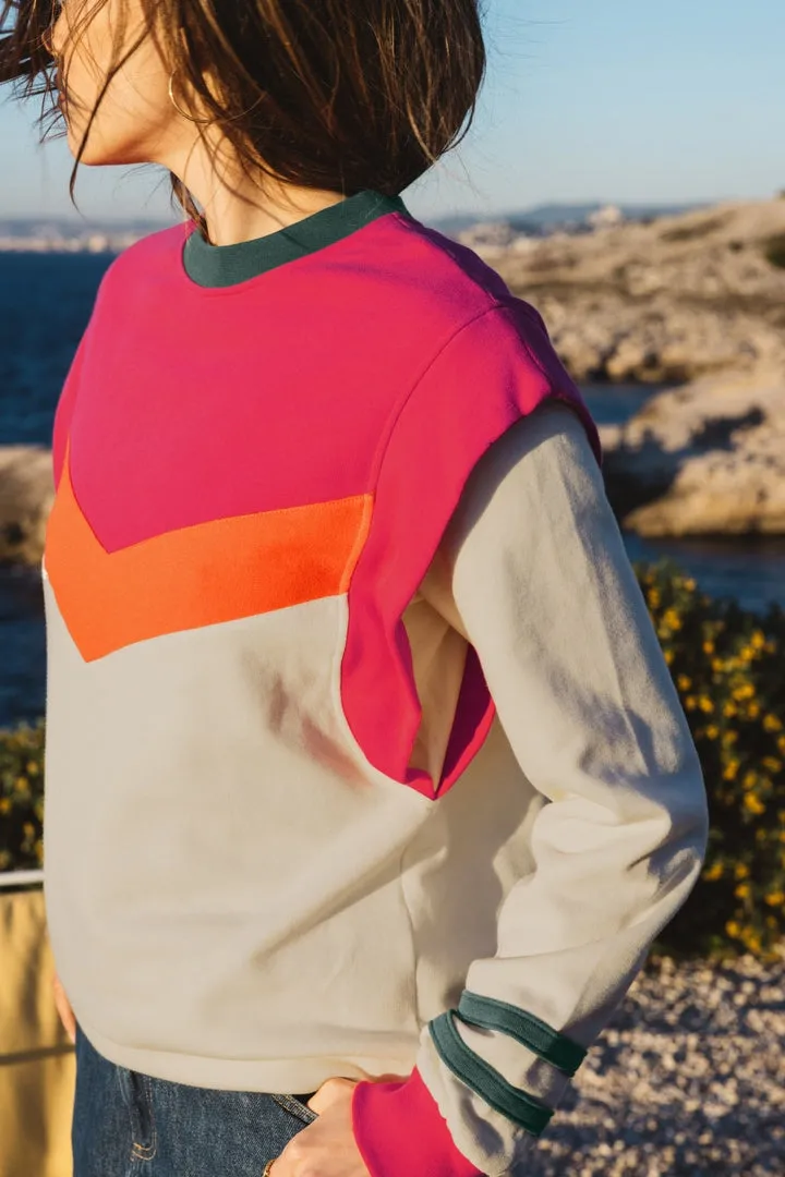 Fabulous pink and orange sweatshirt sold by Balzac Paris product image thumbnail 5