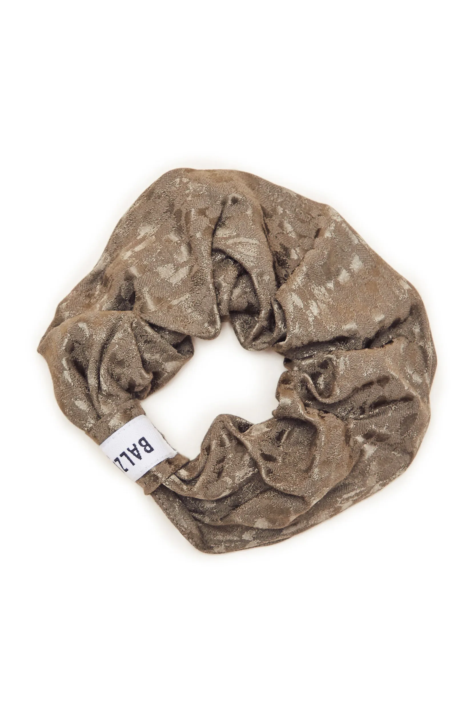 Scrunchie Trajet XL khaki jacquard sold by Balzac Paris product image thumbnail 3