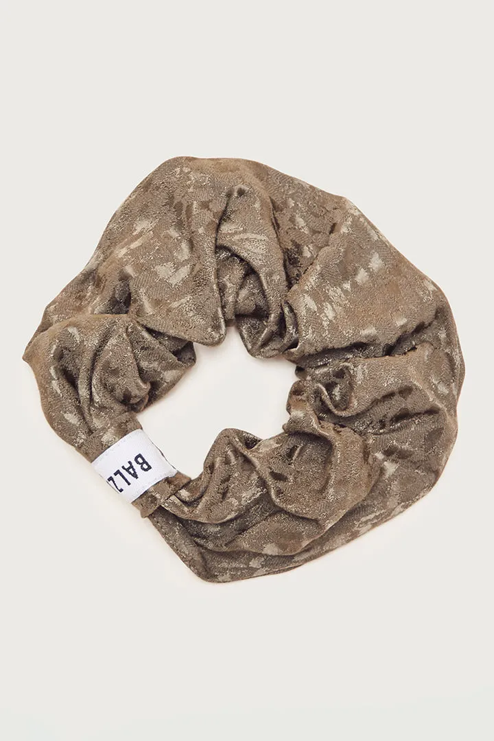 Scrunchie Trajet XL khaki jacquard sold by Balzac Paris