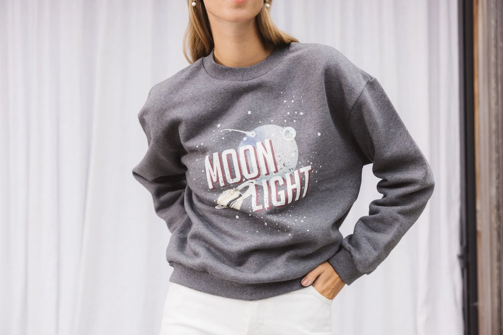 Gray Cosmos Sweatshirt sold by Balzac Paris product image thumbnail 3