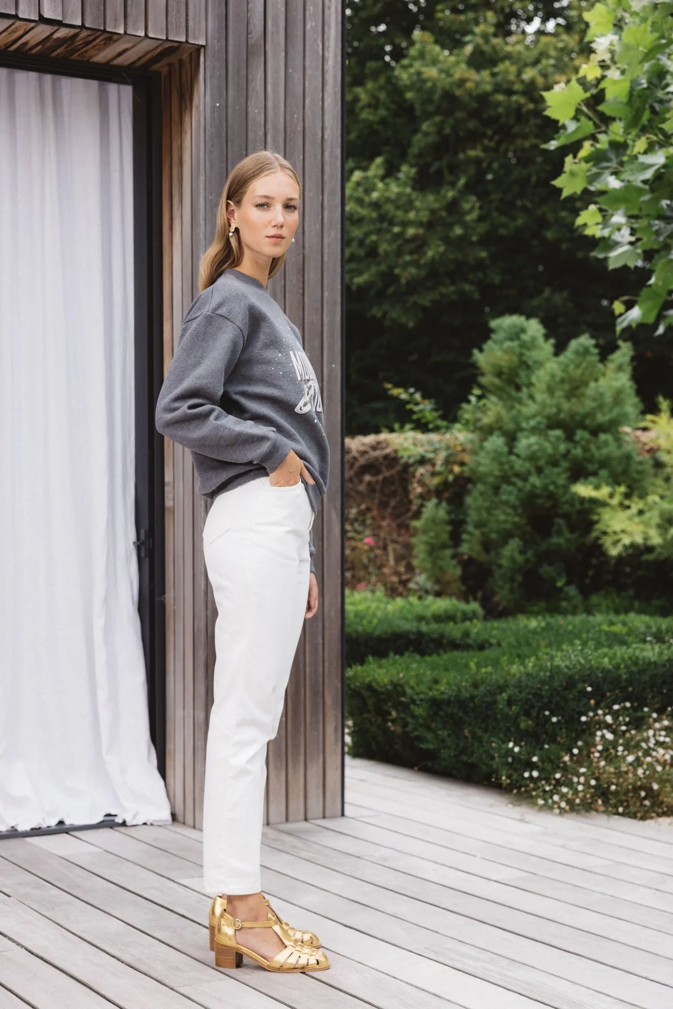 Gray Cosmos Sweatshirt sold by Balzac Paris product image thumbnail 2