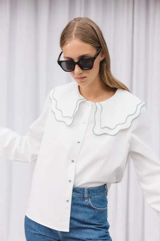 Ecru Ornament Shirt sold by Balzac Paris