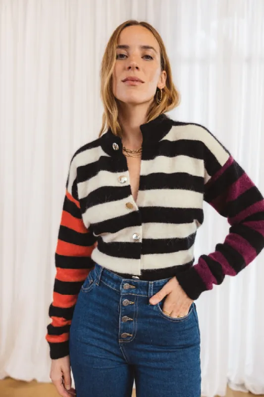 Multicolor striped Always cardigan sold by Balzac Paris
