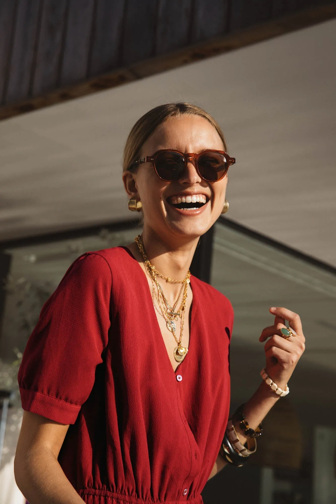 Jacques orange and tortoise sunglasses sold by Balzac Paris product image thumbnail 5