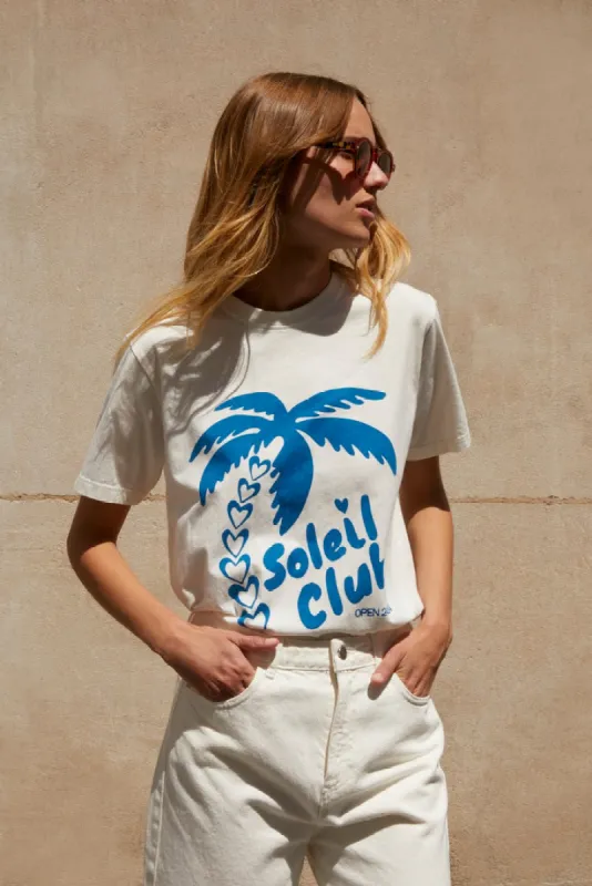Blue and white Bree Soleil Club t-shirt sold by Balzac Paris