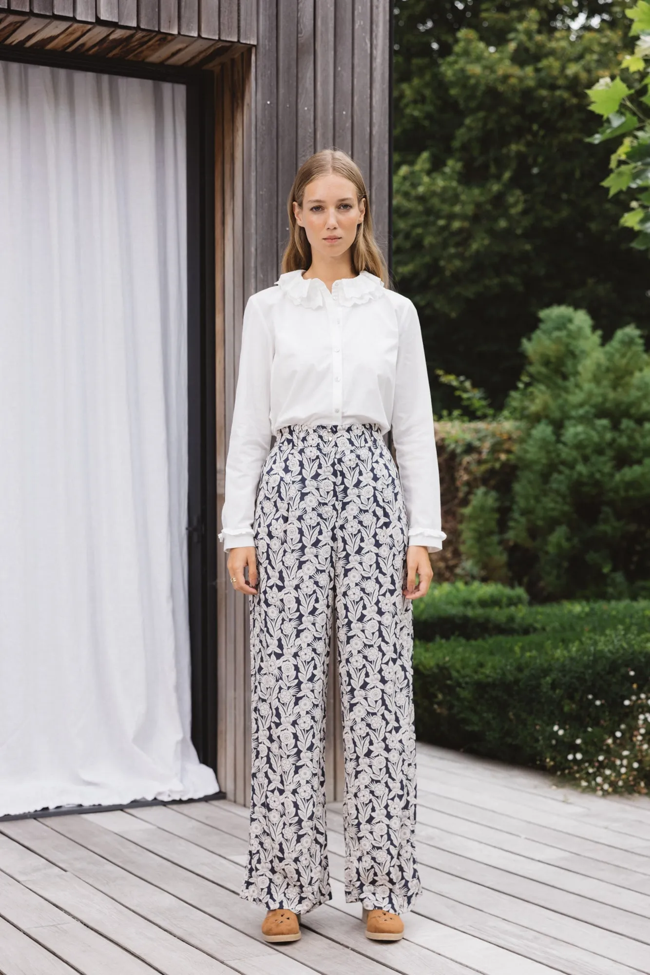 Lavandou pants with floral ornament print sold by Balzac Paris product image thumbnail 4