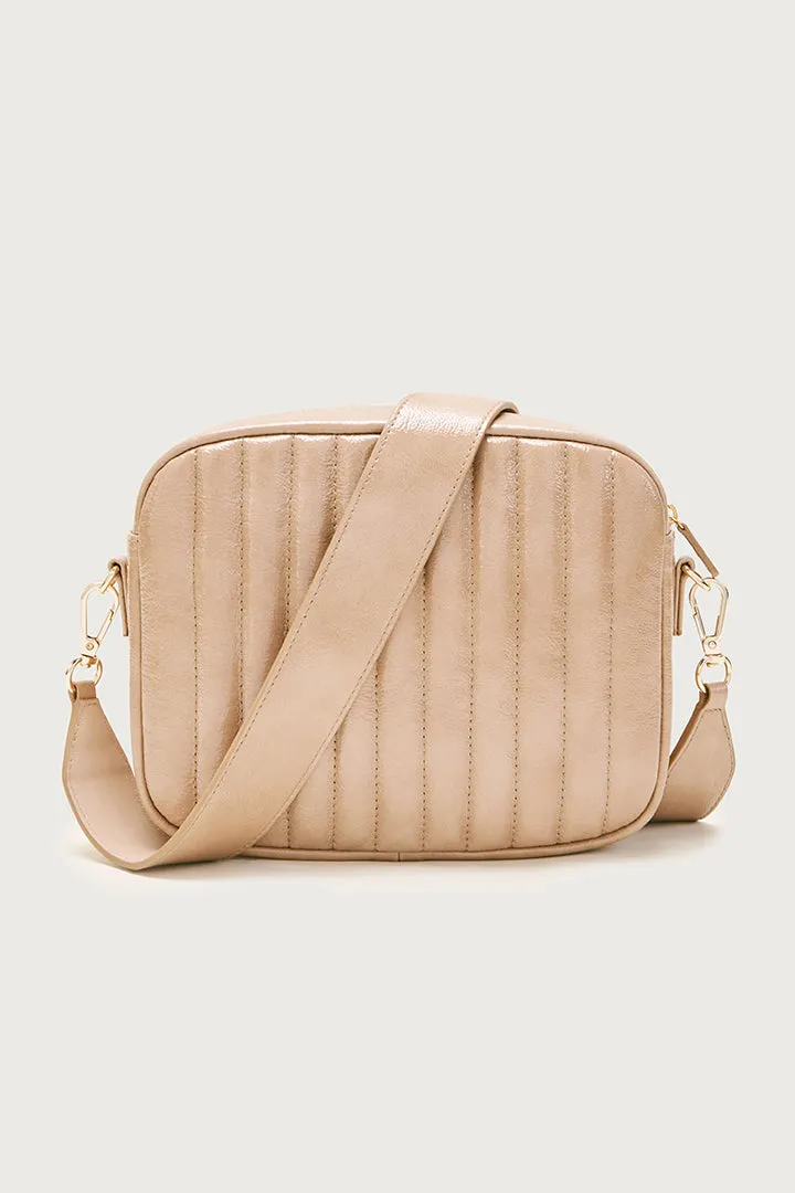 Taupe crinkled varnish Caesar bag sold by Balzac Paris product image thumbnail 5
