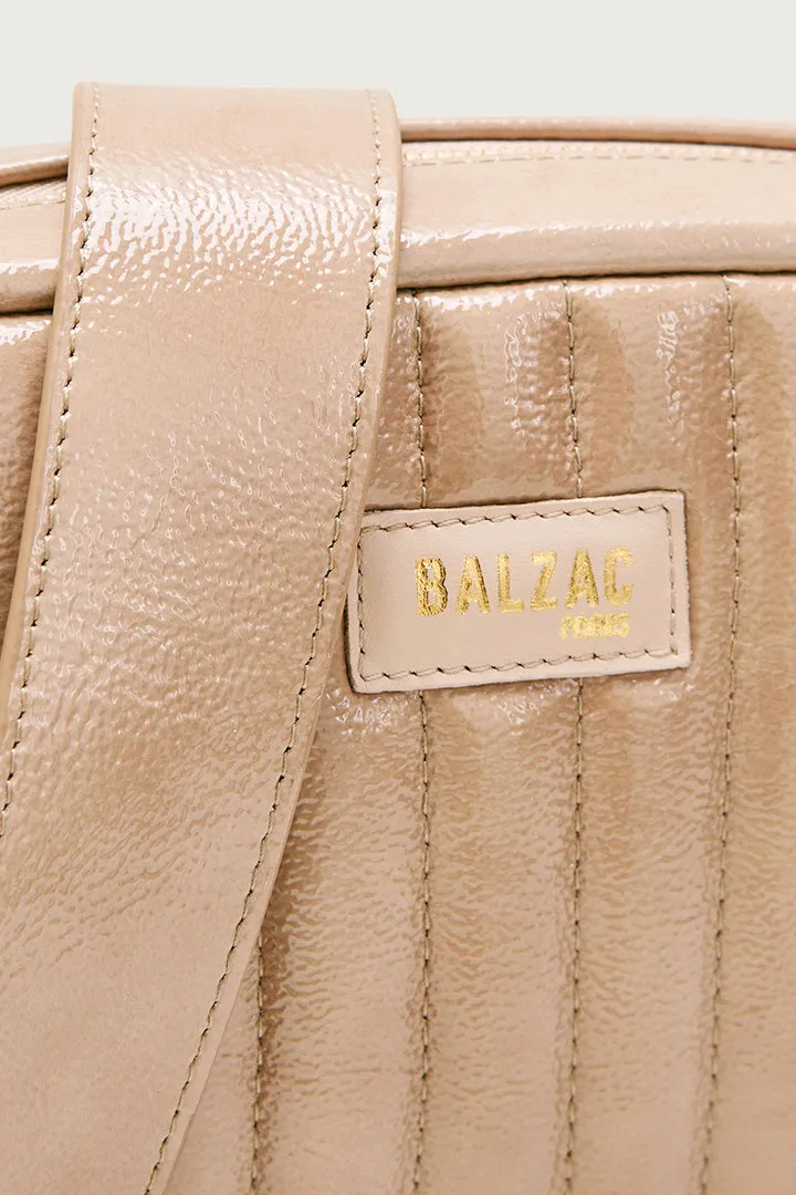 Taupe crinkled varnish Caesar bag sold by Balzac Paris product image thumbnail 3