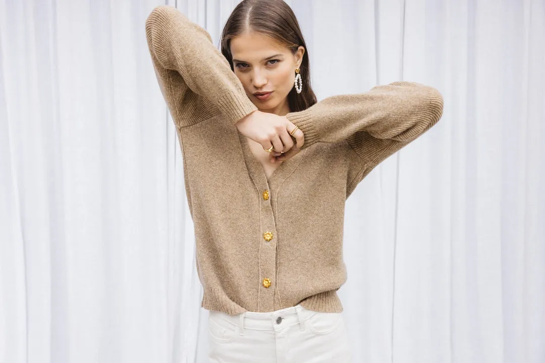 Hilda beige cardigan sold by Balzac Paris product image thumbnail 4