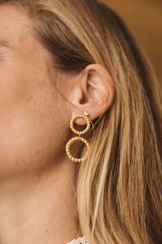 Golden Bali earrings sold by Balzac Paris