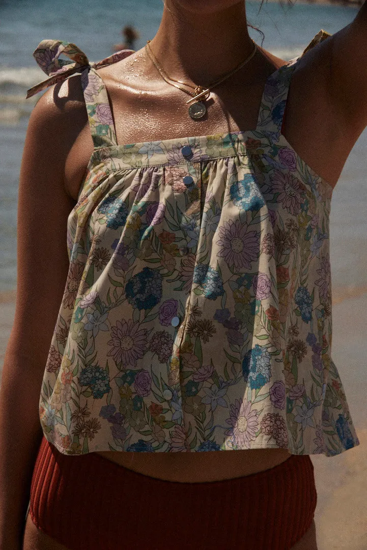 Monoi top with summer flower print sold by Balzac Paris product image thumbnail 2