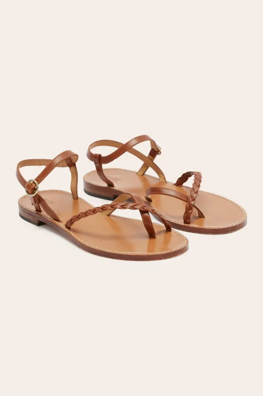 Cognac Palmira sandals sold by Balzac Paris