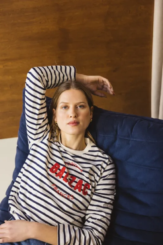 Literary top Frances stripes sold by Balzac Paris