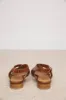 Camel Myriam crossed sandals sold by Balzac Paris