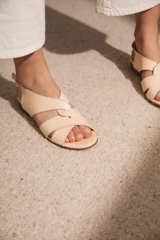 Crossed sandals Myriam nude sold by Balzac Paris