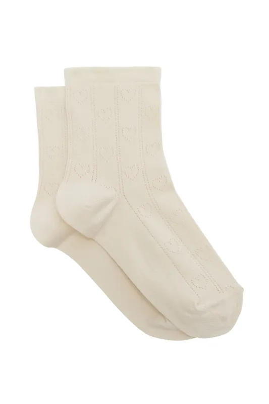 Anna pointelle socks made by Balzac Paris