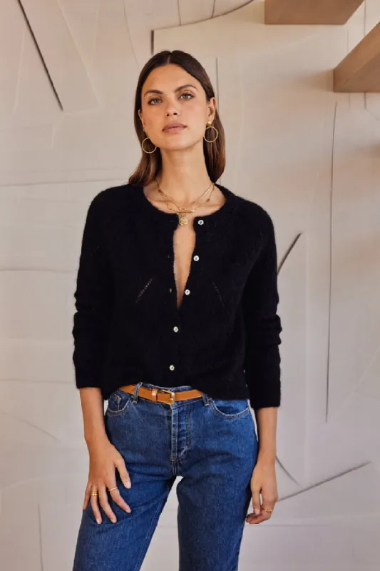 Black Caleb cardigan sold by Balzac Paris