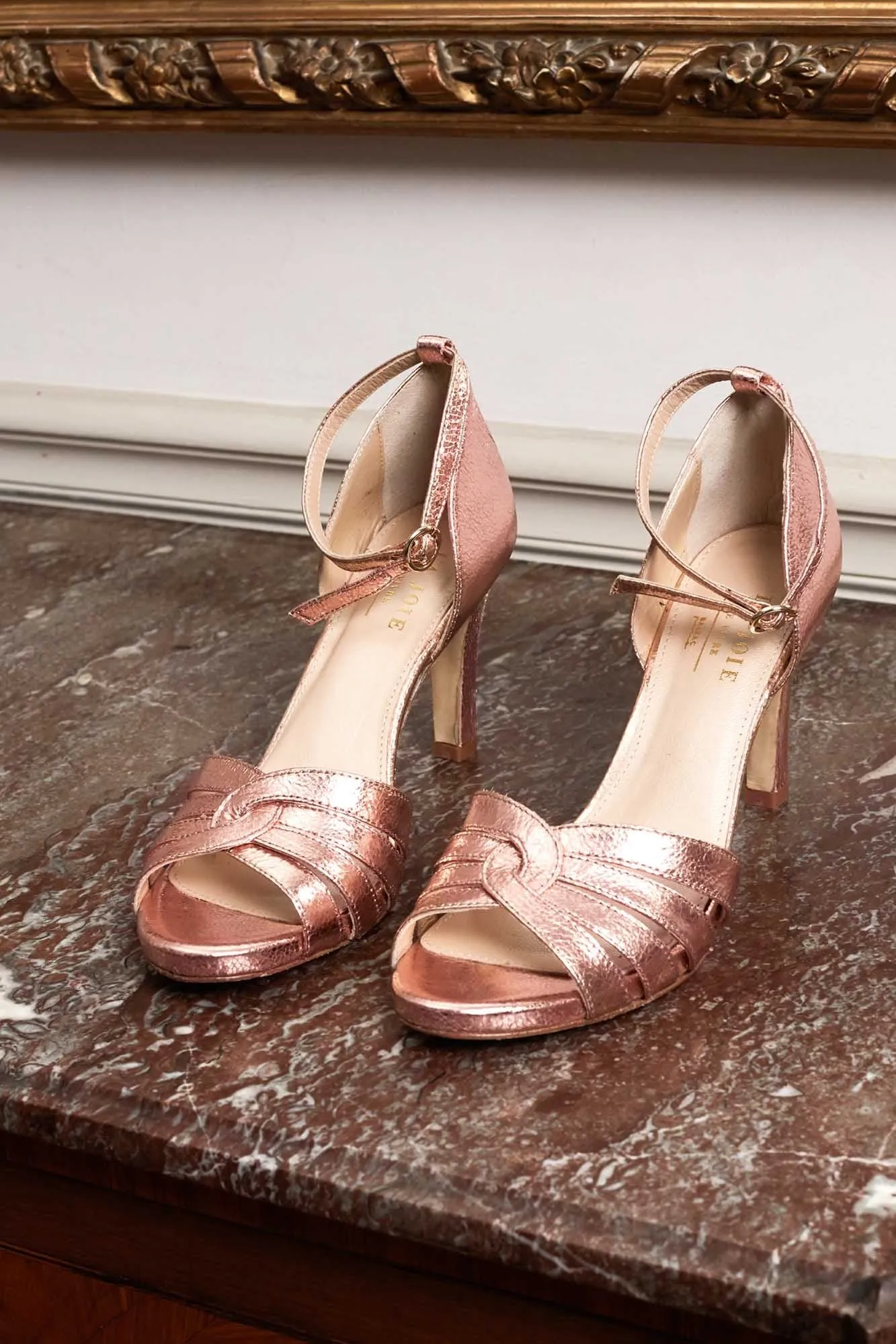 Metallic pink Frances sandals sold by Balzac Paris product image thumbnail 2