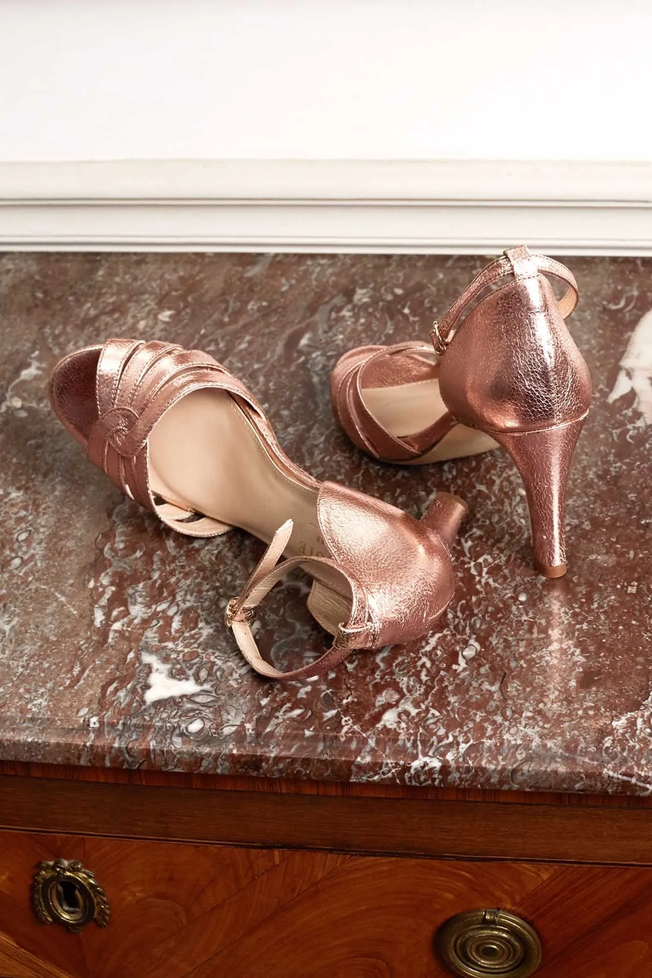 Metallic pink Frances sandals sold by Balzac Paris product image thumbnail 4