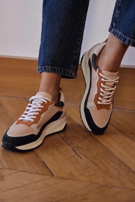 Maximilien green and pink sneakers sold by Balzac Paris