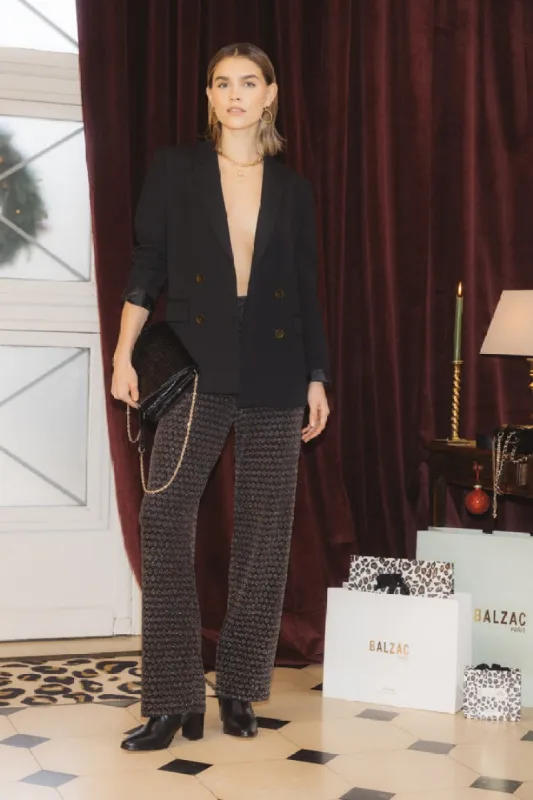 sparkly diamond rainbow pants sold by Balzac Paris