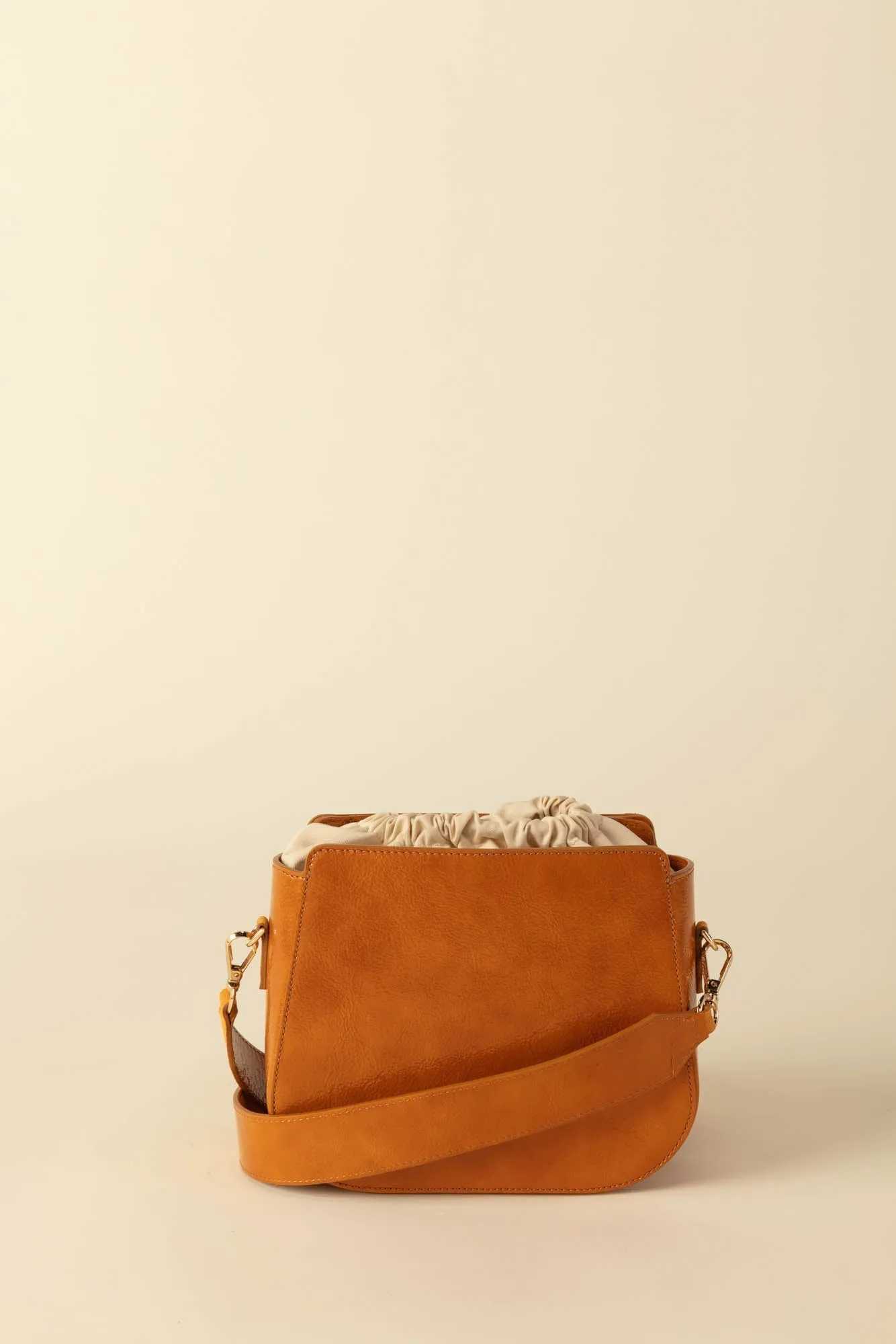 Mustard Crumpled Varnish Voltige Bag sold by Balzac Paris product image thumbnail 5
