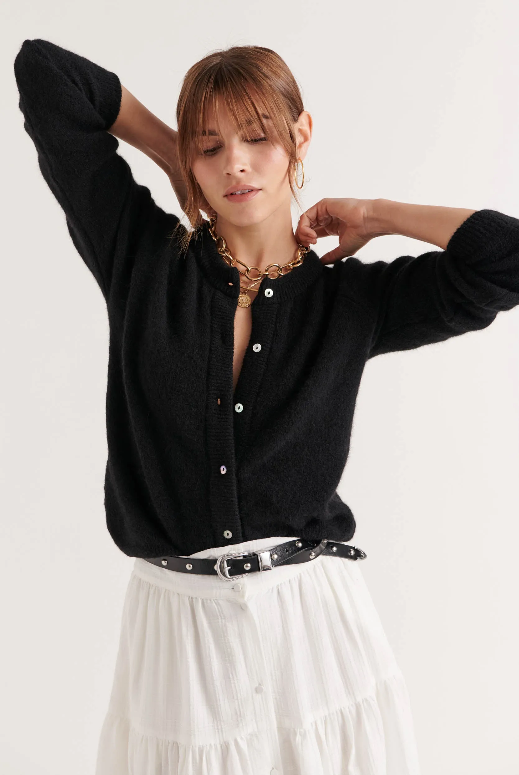 Black Come cardigan sold by Balzac Paris