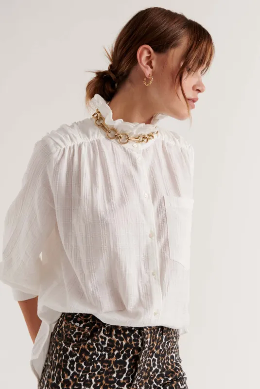 Golden Camellia earrings sold by Balzac Paris