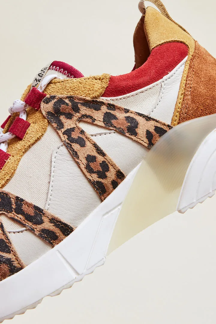 Astor camel and leopard sneakers sold by Balzac Paris