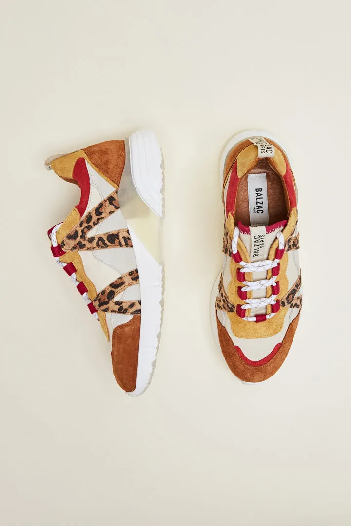 Astor camel and leopard sneakers sold by Balzac Paris product image thumbnail 5