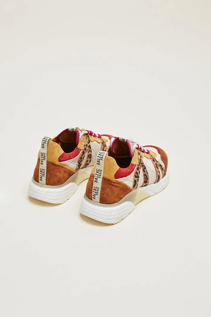 Astor camel and leopard sneakers sold by Balzac Paris product image thumbnail 4
