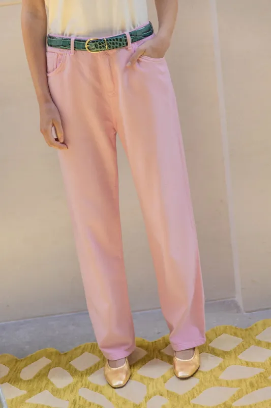 Pink beguin trousers sold by Balzac Paris