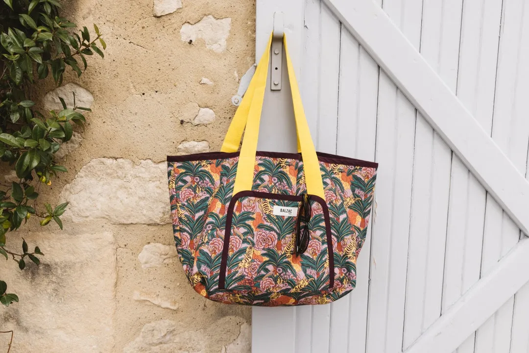 floral tiger print contemporary bag sold by Balzac Paris product image thumbnail 3