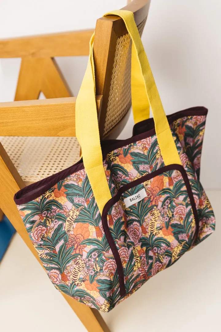 floral tiger print contemporary bag sold by Balzac Paris product image thumbnail 5